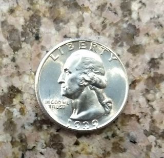 Rare 1939 S Washington Silver Quarter 25c Coin Key Date Sharp No/res