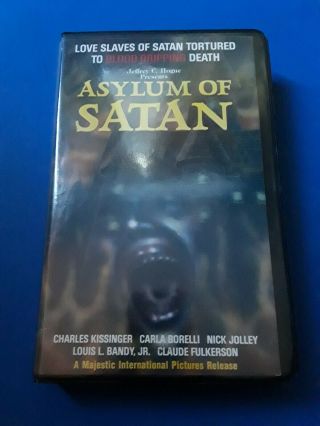Asylum Of Satan (united Big Box Vhs) Occult,  Horror Rare,  Non - Rental - Vg,