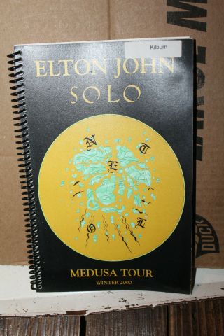 2000 Elton John Solo Medusa Tour Concert Itinerary Crew Guide Rare Winter