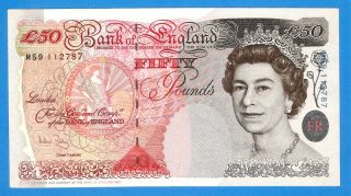 Great Britain 50 Pounds (nd) Series M59112787 Rare