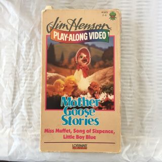 Vhs Jim Henson Mother Goose Stories: Miss Muffet,  Etc Rare Lorimar 1988 Muppets