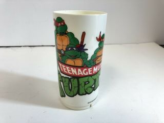 Vintage 1989 Rare Teenage Mutant Ninja Turtles Tmnt Cup 16 Oz Peter Pan Ind.