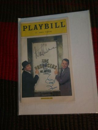 Nathan Lane - Matthew Broderick - Signed Playbill From The Play The Producers.  Rare
