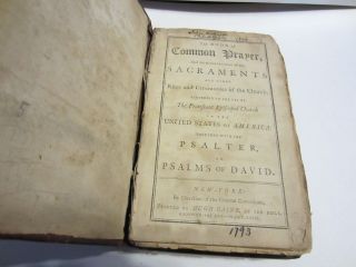 Rare 1793 The Book Of Common Prayer,  And Administration Of The Sacraments