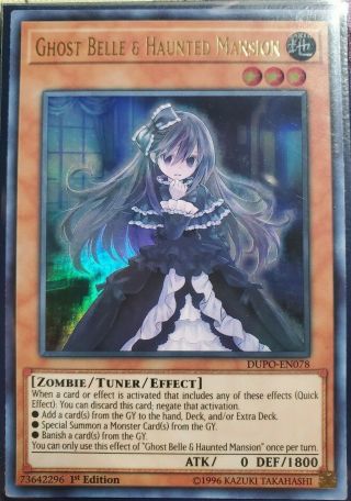 Yugioh Ghost Belle & Haunted Mansion Dupo - En078 Ultra Rare 1st Edition