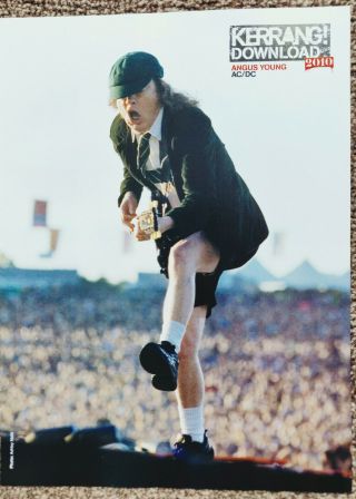 Ac/dc Angus Young - Kerrang Poster - Download Festival 2010 Acdc - Rare
