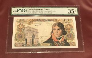 Bank Of France French 100 Franc 1964 Napoleon Bonaparte Pmg 35 Pick 144 Rare