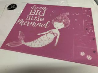 RETIRED AND RARE Chalk Couture Dream Big Little Mermaid Stencil 2