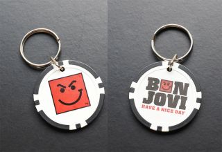 Fantastic Bon Jovi " Have A Day " Casino Chip Keychain Rare