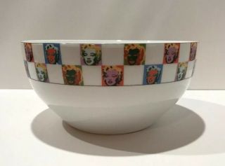 Marilyn Monroe Block Dinnerware China Andy Warhol Large Bowl Rare