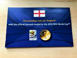 Collectable Rare 2010 Fifa World Cup England Coin Set & Medal Circulation Set