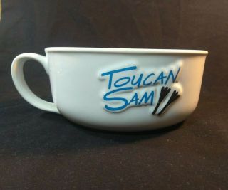 Toucan Sam Kellogg company cereal bowl with handle 1999 rare fruit loops bird 2