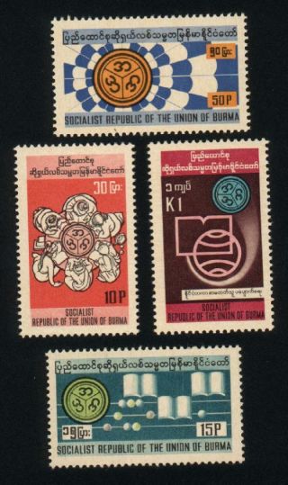 Burma Stamp1976 Issued Literacy Day Set,  Mnh,  Rare
