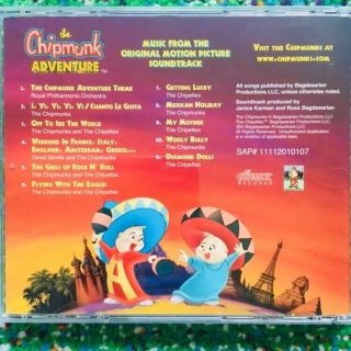 RARE The Chipmunk Adventure Film Soundtrack (CD 1998) Motion Picture 2
