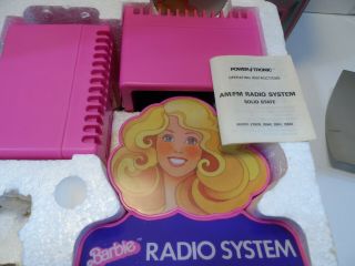 Rare Vintage 1984 Barbie Powertronic Am/fm Radio System Unused/bad Box