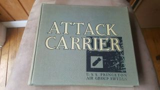 Rare Uss Princeton Attack Carrier Ag 15 Cva 37 Hardback Book 1st Printing 1953