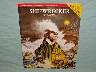 Ad&d 1st Edition Adventure Module - Shipwrecker (rare - Hard To Find And Exc)