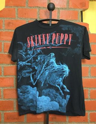 Vtg Skinny Puppy Chainsaw Shirt Ohgr Goth Industrial Metal Ministry Rare