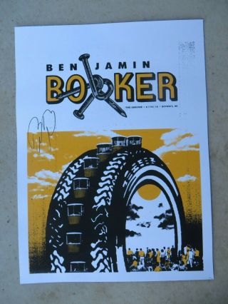 Rare Benjamin Booker Signed Detroit Concert Poster Third Man Records Jack White