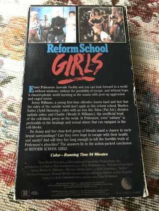 Reform School Girls VHS rare horror World 2