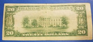 1928 FEDERAL RESERVE 20 DOLLAR GOLD ON DEMAND BILL WITH RARE LIGHT GREEN SEAL 2