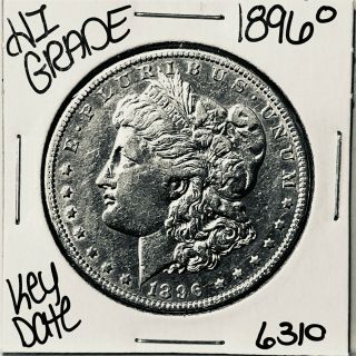 1896 O Morgan Silver Dollar Coin 6310 Rare Key Date