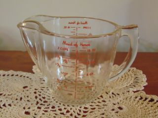 Rare Vintage Maid Of Honor 2 Cup Measuring Cup - Sears