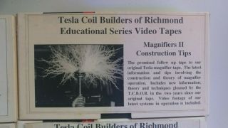 TCBOR Tesla Coil Builders of Richmond Video Library High Voltage VHS rare 3