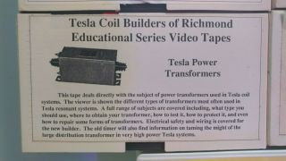 TCBOR Tesla Coil Builders of Richmond Video Library High Voltage VHS rare 4