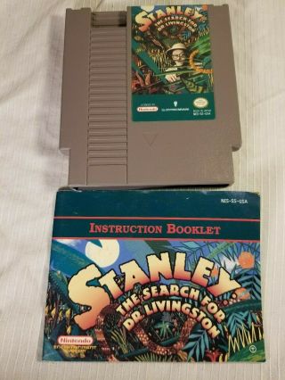 Rare Game Stanley The Search For Dr.  Livingston Nintendo Nes
