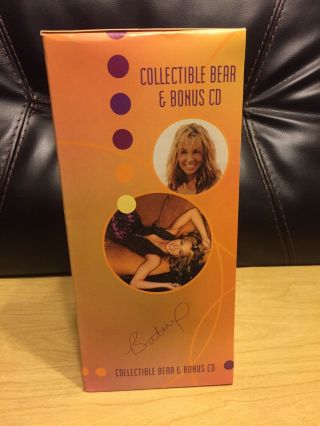 Britney Spears RARE Collectible Bear W/CD 2000 Oops I Did It Again Britney Brand 4