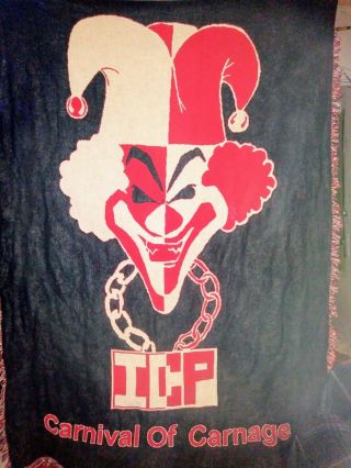 Insane Clown Posse Psychopathic Carnival Of Carnage Woven Blanket Oop Rare
