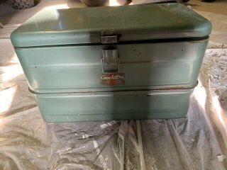 Vintage Green Rare Revelation Metal Cooler Ice Box Western Auto Supply Co.