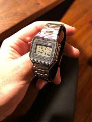 Vintage rare wristwatch DIGITAL LCD PULSAR By SEIKO W309 - 5009 alrm chronograph 6