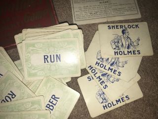 Rare Vintage 1904 Parker Brothers Sherlock Holmes Card Game Complete 115 years 4