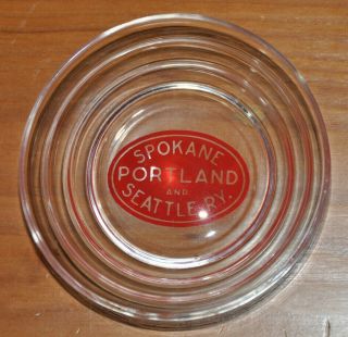 Rare Spokane Portland & Seattle Railway Glass Ashtray Sp&s Railroad China