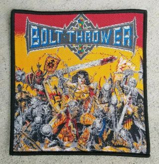 Bolt Thrower Woven Patch Benediction Asphyx Autopsy Obituary Rare