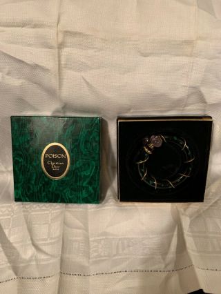 Gorgeous Rare Vintage 1980`s Christian Dior Poison Perfume Bottle Bracelet W/box