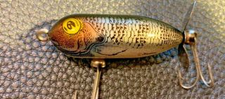 Very Rare Vintage Heddon Tiny Torpedo Fishing Lure Pac Man Eyes VERY RARE 2