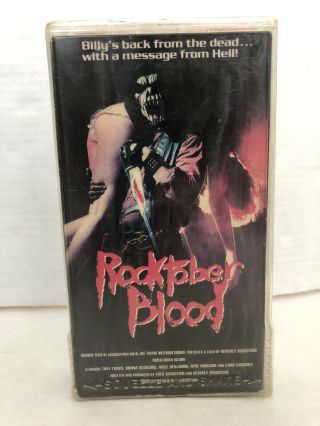 Rocktober Blood Rare Horror Vhs Wham Usa Jef Films Canadian Rating Box Protector