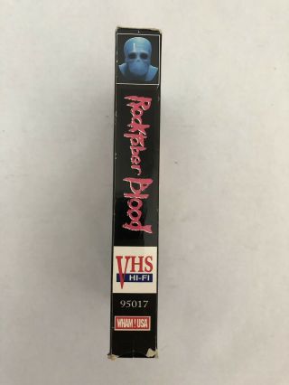 Rocktober Blood RARE Horror VHS WHAM USA Jef Films Canadian Rating Box Protector 6