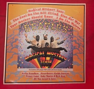 Beatles Metal Tin Sign Magical Mystery Tour 12x12 Rare Collectible Gc