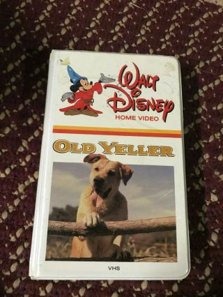 Walt Disney Old Yeller Big Box Slip Rare Oop Vhs
