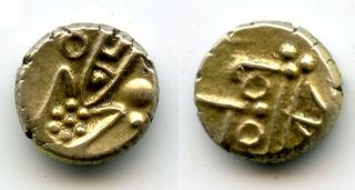 Rare Gold Fanam,  Dutch Voc Company In Tuticorin,  Ca.  1658 - 1795,  India (h 3.  07.  05)