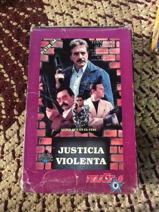 Justicia Violenta Mexi Spanish Big Box Slip Rare Oop Vhs