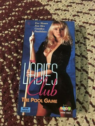 Ladies Club The Pool Game Sexy Sleaze Big Box Slip Rare Oop Vhs