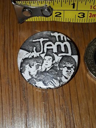 Vintage 1970s/80s 25mm The Jam Rare Metal Badge Mod Punk Badge Pin 81