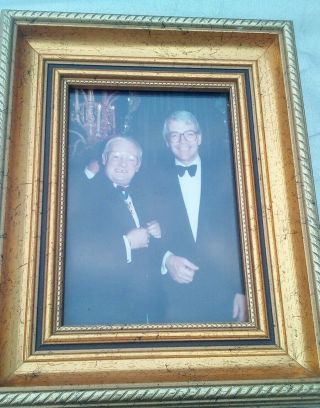 John Inman Estate Are You Being Served Photo With Prime Minister John Major Rare