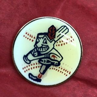 Chief Wahoo Cleveland Indians Vintage Pin Sunco 1970 - Rare