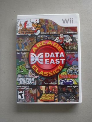 Data East Arcade Classics (nintendo Wii,  2010) Rare,  Cib